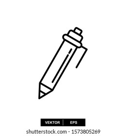 Pen icon vector illustration logo template for many purpose. Isolated on white background.