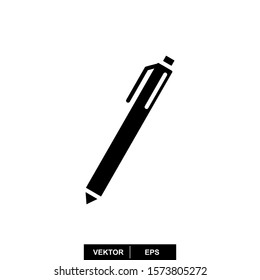 Pen icon vector illustration logo template for many purpose. Isolated on white background.