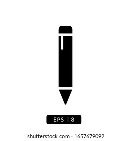plantilla de logotipo de ilustración vectorial de icono de lápiz para muchos fines. Aislado sobre fondo blanco.