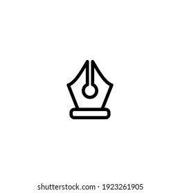 Plantilla de logotipo de la ilustración del vector del icono de la pluma para muchos fines. Aislado sobre fondo blanco.