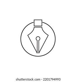 diseño del logotipo de la ilustración del vector del icono de lápiz 