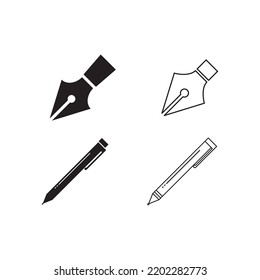 Vektorgrafik-Logo-Design des Stifts 