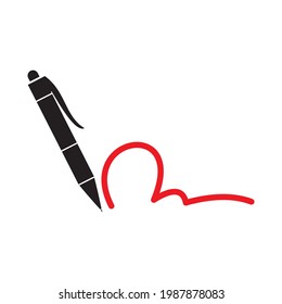 pen icon vector illustration sign