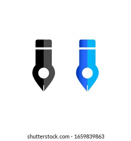 Vektorillustration des Stift-Symbols einzeln, geeignet für das Logo oder den Knopf einer digitalen Anwendung.