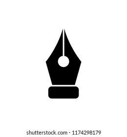 Pen icon vector isolated simple black sign.