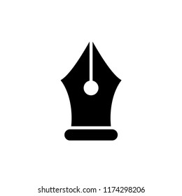Pen icon vector isolated simple black sign.