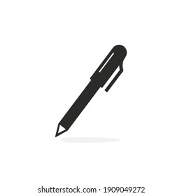 Pen icon Vector isolated simple black sign.