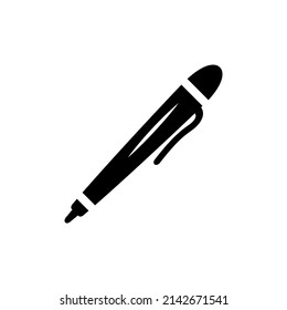 Pen Icon Vector Line Art and Glyph EPS 10