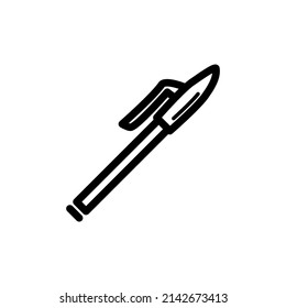 Pen Icon Vector Line Art und Glyph EPS10
