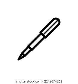 Pen Icon Vector Line Art and Glyph EPS 10