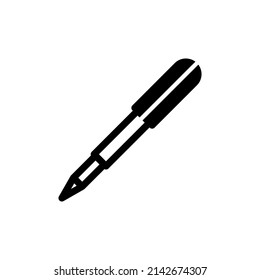 Pintura de la línea del vector del icono de la pluma y EPS de glifo 10