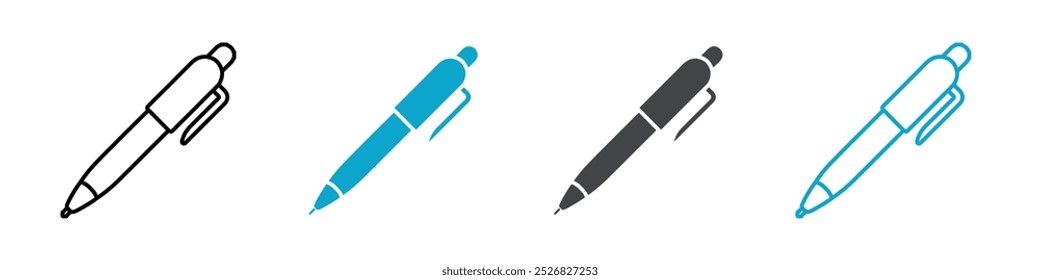 pen icon vector line design