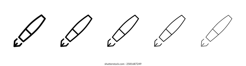 Pen icon Vector logo sign