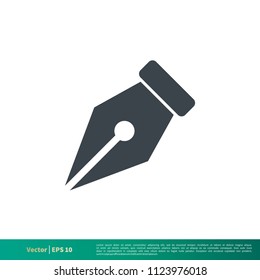 Pen Icon Vector Logo Template Illustration Design. Vector EPS 10.