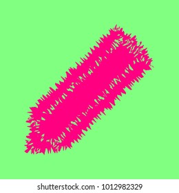 Pen - icon. Vector. Magenta rough icon on greenish background. Isolated.
