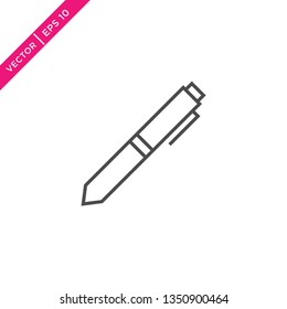 Pen Icon, Vector in Outline Style