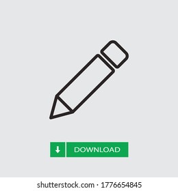 Vector de icono de la pluma. Signo de lápiz