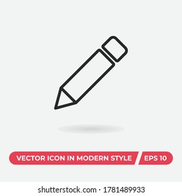 Vector de icono de la pluma. Signo de lápiz
