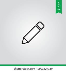 Vector de icono de la pluma. Signo de lápiz
