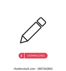 Vector de icono de la pluma. Signo de lápiz