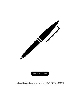 Pen Icon Vector - Sign or Symbol