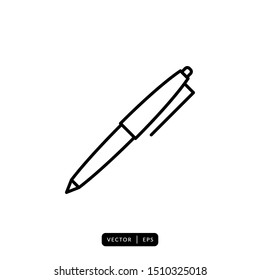 Pen Icon Vector - Sign or Symbol