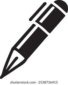 Silhueta de vetor de ícone de caneta , Silhueta de vetor de caneta , Ilustração de arte de linha de caneta Desenho Vetor de arte