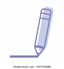 Pen  Icon Vector Stye 5. simple illustration. Editable stroke. Design template vector