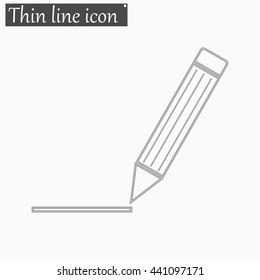 Pen icon Vector Style thin line