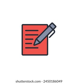 Pen icon. vector.Editable stroke.linear style sign for use web design,logo.Symbol illustration.