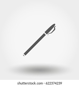 Pen. Icon for web and mobile application. Vector illustration isolated on a white background. Flat design style.