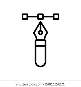 Pen icon with white background vector