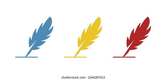 pen icon, writing, on a white background, vector illustration