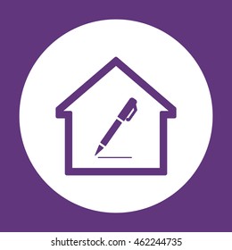 Pen  icon.Flat design.