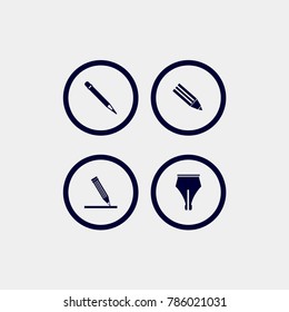 pen icons set
