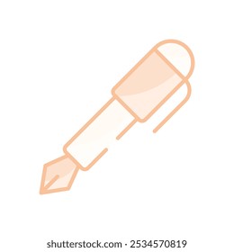 Conjunto de iconos de pluma cinco diferentes estilos de Vector ilustración de stock