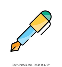 Pen icons set five different style vector stock illustration