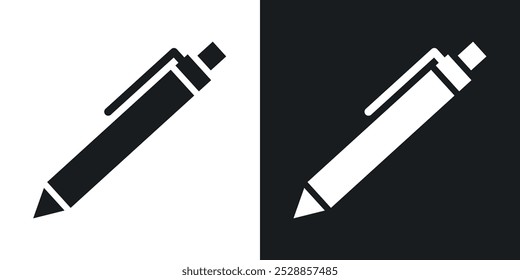 Pen icons. solid style vector
