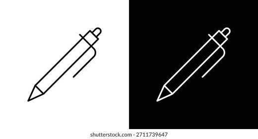 Símbolo de Vector de iconos de pluma con líneas de trazo editables para Diseños web