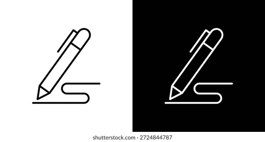 Pen icons vector.Editable stroke.linear style sign
