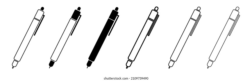Pen icon.Simple line pen icon isolated on white background.Whrite icon.Set of pen symbol,logo.