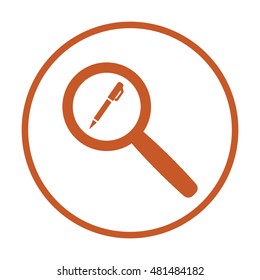 Pen  icon,vector.  Flat design.