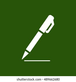 Pen  icon,vector.  Flat design.