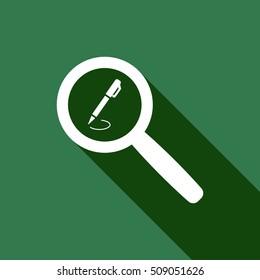 Pen  icon,vector.  Flat design.