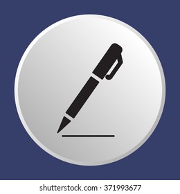 Pen   icon,vector illustration.Flat design  