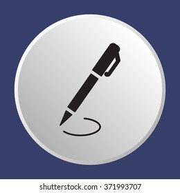 Pen   icon,vector illustration.Flat design style.