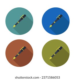 Pen illustrated in vector on background