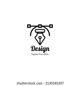 Pen illustration tool, can use for icon or logos