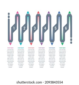 pen information template. statistical information template. internet, annual report, web infographic template. six options business infographic template
