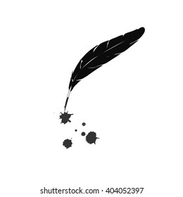pen and ink blot. vector icon